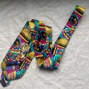 Vibrant Burger King Multicolor Men’s Tie